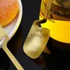 Dinnerware Sets Spoon Fork Cutlery Dessert Tableware Steak Knife Stainless Steel Curved Handle Hanging Cup Spoons Dinnerware Kitchen Accessories x0703