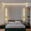 Lampada da parete Luci a LED nere Apparecchio per camera da letto Divano Sfondo Lampade per interni Sconce Corridoio Ingresso AC110-220V