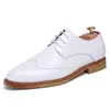 Derby de luxe chaussures habillées en cuir pour hommes bureau affaires mariage chaussures formelles à motifs Crocodile à lacets chaussures à bout pointu