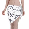 Women's Swimwear Navy Blue Starfish Women Cover Up Wrap Chiffon Pareo Scarf Sarong Beach Dress Bikinis Ups Skirts Swimsuit