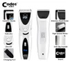 Trimmers Codos CP8000 Coiffure de poils de animaux de compagnie électrique puissante argent rechargeable pour chiens pointu