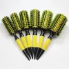 Hair Brushes Wooden Hair Brush With Boar Bristle Mix Nylon Styling Tools Professional Round Hair Brush 6pcsset 230701