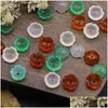 Stone About 9Mm Carved Flower Agate Loose Beads Naked Stones Diy Hairpin Jewelry Acc Drop Delivery Dhp9K