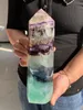 Decorative Objects Figurines Rare large Natural Colored Fluorite Crystal Point Wand 230703