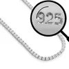 Designer Jewelry 3.0MM Iced Out Cubic Zirconia Diamond Tennis Chains Sterling Silver Gold Tennis Chains Necklace