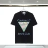 Casa Designer Fashion Clothing Tees Tshirts 2023 Primavera/verão Novo Casablanca Tennis Club Field Manga Curta T-shirt Masculino Feminino Ins