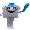 2018 Wysokiej jakości uśmiechnięty dentysta Mascot Costume Fantazyjna impreza dla dorosłych sukienki Prezenty 268R