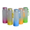 17oz Sublimatie tuimelaars Waterfles 500ml Frosted Glass Waterflessen gradiënt Blank Tumbler