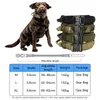 Adjustable Dog Collar with Leash Tactical Military Training Dog Neck Collar with Heavy Metal Buckle and Control Handle for Medium Large Dogs