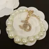 2023 nueva pulsera de cadena de perlas naturales de lujo marca diseñador clásico CC pulsera moda coreana pulsera con dijes para mujeres regalo de joyería de boda