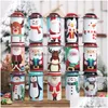 Décorations De Noël Bonbons Tin Box Joyeux Noël Père Noël Bonhomme De Neige Motif Snack Boîtes De Rangement Enfants Bonbons Cadeau Bonne Année Maison Dhzmo