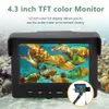 Fish Finder 4,3 "1000TVL Подводной рыбалки для поиска на льду/море/реке с 5000 мАч аккумулятор IP68 водонепроницаемые рыбы HKD230703