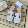 Flat printing Scuffs Slippers buckle fashion Take a picture Travel vacation Sheepskin material T230703