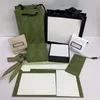 wholesale Green G's Jewelry Boxes Case Bracelet Ring Bracelet Earrings Jewelr Flannel Packaging certificate Set