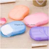 Soaps Portable Travel Paper Soap Sheet Outdoor Cam Hiking Disinfecting Sheets 20Pcs In A Box Drop Delivery Home Garden Bath Bathroom Dhr9Y