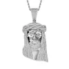 Gioielli Hip Hop Iced Out Luxury 14k 18k Gold Plated Micro Pave Zircon Diamond Jesus Pendant