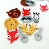 Wooden Buttons cute animal head mixed 2 holes for handmade Gift Box Scrapbook Craft Party Decoration DIY favor Sewing Accessories289l