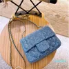 Summer Classic Mini Flap Square Bag Luxury Designer Women Crush Gold Ball Catene Tracolla regolabile Crossbody Borse Sacoche 17CM