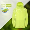 Rain wear lngxo vandring vattentät jacka kvinnor män camping löpande sol skyddande vindbrytare snabb torr utomhus sportrock unisex 230701