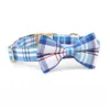 Collars Summer Plaid Dog Collar Cane Personalizzato Collare Collare con guinzaglio abbinato