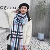 Designer Luxury Bur Home scarves for sale UACY New European Korean Imitation Cashmere British Plaid Double sided Warm Scarf Shawl 3207