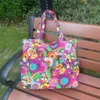 Evening Bags VB pure cotton eco friendly printed shoulder bag lightweight shopping travel large capacity mommy 230703