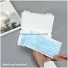 Storage Boxes Bins Portable Mask Box Rectangar Dustproof Case Outdoor Office Disposable Face Masks Container Drop Delivery Home Ga Dhsrp