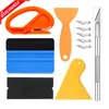 Nouveau kit d'outils d'emballage de voiture grattoir en vinyle Cutter Film raclette spatules en vinyle outil d'emballage en plastique outils de teinture de fenêtre accessoires de voiture