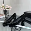 Luxury Designer Women Party Dress Shoes Fashion Patent Leather Pumpar High Heels Shoes Round Toe Slip On Mixed Colors Runway Outfit Female Feetwear