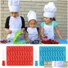 Bakvormen 20 Hole Gummy Snake Worms Mould Sile Chocolate Sugar Candy Jelly Mallen Ice Tube Tray Cake Tools Drop Delivery Home Gard Dh3Ac