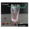 Disposable Take Out Containers 500Ml Transparent Self-Sealed Plastic Drink Packaging Bag For Beverage Juice Milk Coffee With Handle Dhw9C