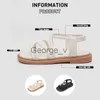 Sandalen Meisje Gecontracteerde Sandalen Kid's Fashion Beige Zwart Platte Sandalen Kinderen Comfortabele Sandalen 2023 Zomer Baby Romeinse Sandalen J230703