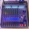 Mixer Rx8 Mixer audio professionale con visione notturna Scheda audio 8 canali 48v Alimentazione Phantom Console di missaggio 16 tipi di effetti DSP