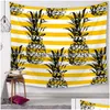 Serviette Ananas Série Tapisseries Murales Numérique Imprimé Serviettes De Plage Bain Décor À La Maison Nappe Extérieur Pads 150X130Cm Drop Delivery Dhocn