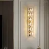 Wandleuchte, kreativer TV-Hintergrund im Wohnzimmer, hochwertige Kunst, minimalistisch, modern, El-Nachttisch-Kristalllampen