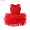 Robes de fille Robes de fille 2 ~ 8 ans Fille Ballet TuTu Dress Professional Kids Dancing Party Dress Performance Costume Princess Wedding Girl Dress Z230704