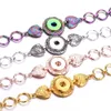 Charm Bracelets Colorf Sier Gold Rose Color 18Mm Snap Button Heart Charms Bracelet Bracelet Bangle For Women Supplier Wholesale Drop Delivery Dhtmz