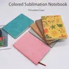 Blanko-Sublimationsnotizbuch, A5, Sublimations-PU-Ledereinband, Notizbuch mit weicher Oberfläche, Heißtransferdruck, leere Verbrauchsmaterialien, farbiger Einband für die Sublimation