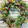 Andra evenemangsfest levererar bröllop konstgjorda blommor Texas Wildflower Wreath Spring Summer Decoration Home Office Doorway Indoor Fake Flower 230701