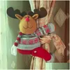 Décorations De Noël Rideau Boucle Titulaire Père Noël Bonhomme De Neige Elk Tie-Back Chambre Crochet Attache Pince Décor À La Maison Drop Delivery Ga Dhsqa