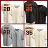 Camisa de beisebol personalizada 28 Buster Posey 22 Will Clark 35 Brandon Crawford 40 Madison Bumgarner 9 Brandon Belt