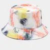 Sombreros de pescador de Panamá Hip Pop Tie-Dye estampado sombrero de pescador sombreros de sol de verano para Mujeres Hombres gorra de pesca Reversible señoras Panamá Bonnet