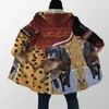 Herrtröjor Fashion Mens Hooded Cloak Labrador Hunting 3D Print Fleece Hood Winter Unisex Casual tjock varm kappa FY16