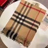 Top Original Bur Home Winter scarves online shop B Family Baba Wool Plaid Scarf for Women Couple Shawl English Tassel Cashmere Necklace Men and Universal Studen