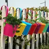 Planters Pots Colors Metal Wall Flower Pots Railing Planter with Drain for Home Garden Yard Balcony Plant Supplies R230614