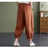 Pantaloni da donna Japan Style Mori Girl Lino Bloomers Primavera Estate Pizzo Loose Harlan Carota