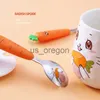 Dinnerware Sets Carrots Tableware Set Children Baby Stainless Steel Spoon Fork Flatware With Box Kids Dinnerware Infant Feeding Kitchen Supplies x0703