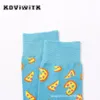 Women Socks Cotton Black For Hamburg Pizza Cheese Pattern Funny Short Ladies Sock Female Kawaii Casual Harajuku Winter Woman Sox