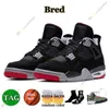 2021 Air jordan 4 4s Retro Shoes Sail Black Cat Bred Retro 4 4s Basketball Shoes Guava Ice Twist White Cement What The Mens Travis Scotts Obsidian UNC Fearless Women Sneakers