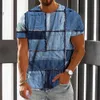 Męskie dresy t -dresowe T -koszulka dla mężczyzn Vintage T Shirt Street Gubersised Tops 3D Druku